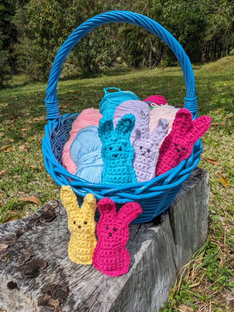 Crocheted peeps easter